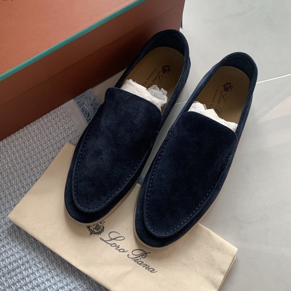 Loro Piana Other - NWT Loro Piana Men's Lady Summer Walk Blue Suede